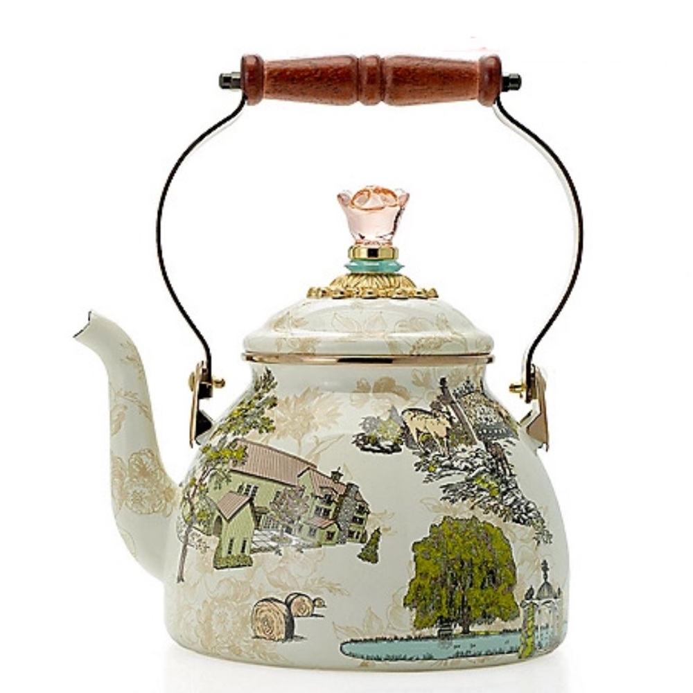 MACKENZIE-CHILDS AURORA ENAMEL TEAPOT KETTLE